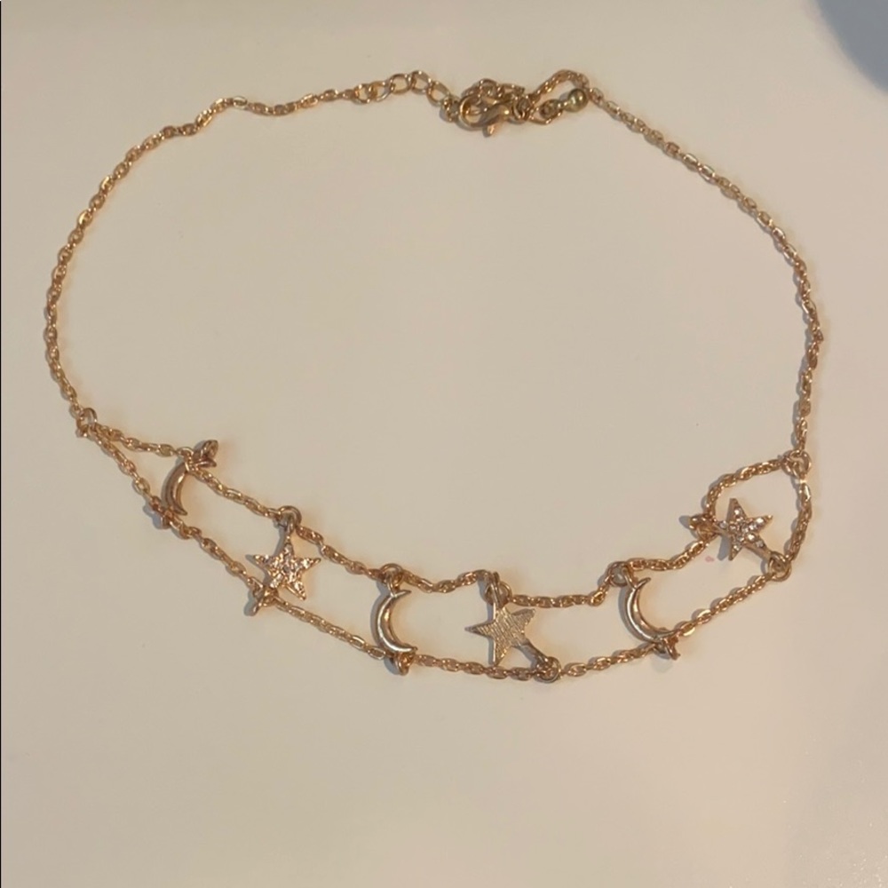Moon and star necklace